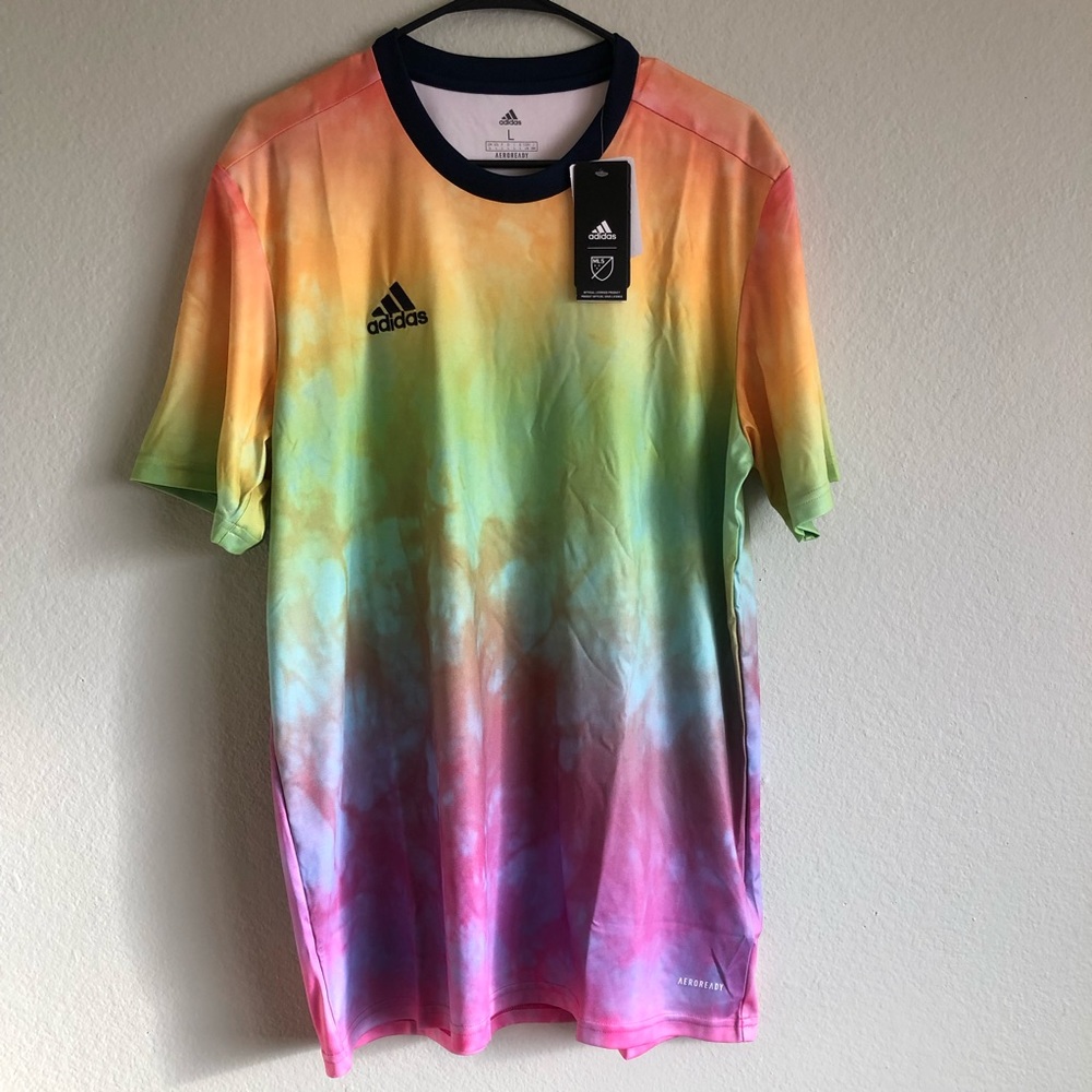 Adidas MLS Preshi LGBT Pride Edition Soccer Jersey Size Large